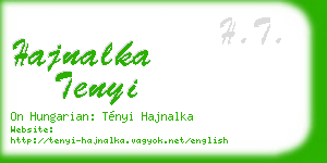 hajnalka tenyi business card